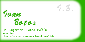 ivan botos business card